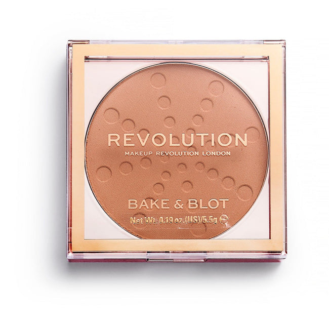Makeup Revolution Bake & Blot matujący puder prasowany w kamieniu