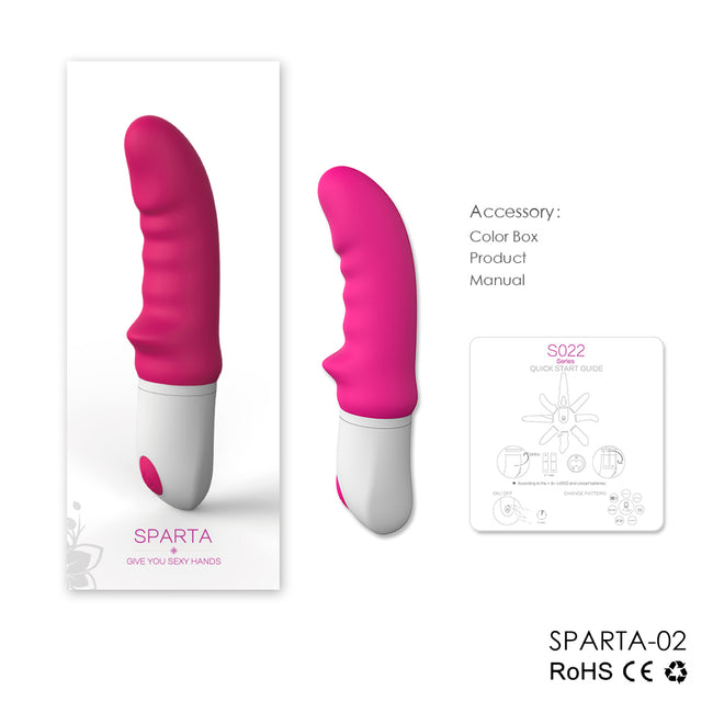 S-HANDE Sparta II wibrator z 9 trybami wibracji Red Rose