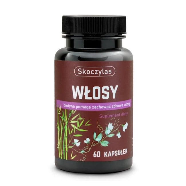 Skoczylas Włosy L-cysteina + biotyna + L-metionina suplement diety 60 kapsułek