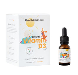HealthLabs MyKids Vitamin D3 wegańska witamina D w kroplach dla dzieci suplement w kroplach 9.6ml