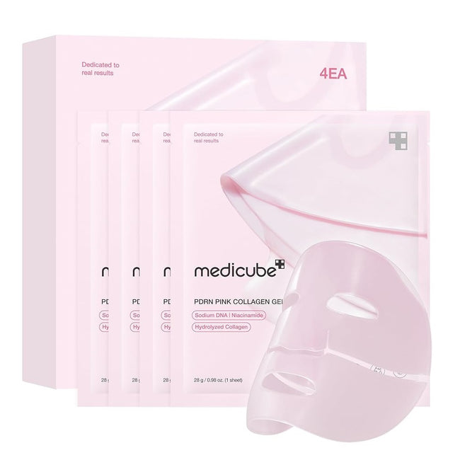Medicube PDRN Pink Collagen Gel Mask kolagenowa maska do twarzy 4x28g