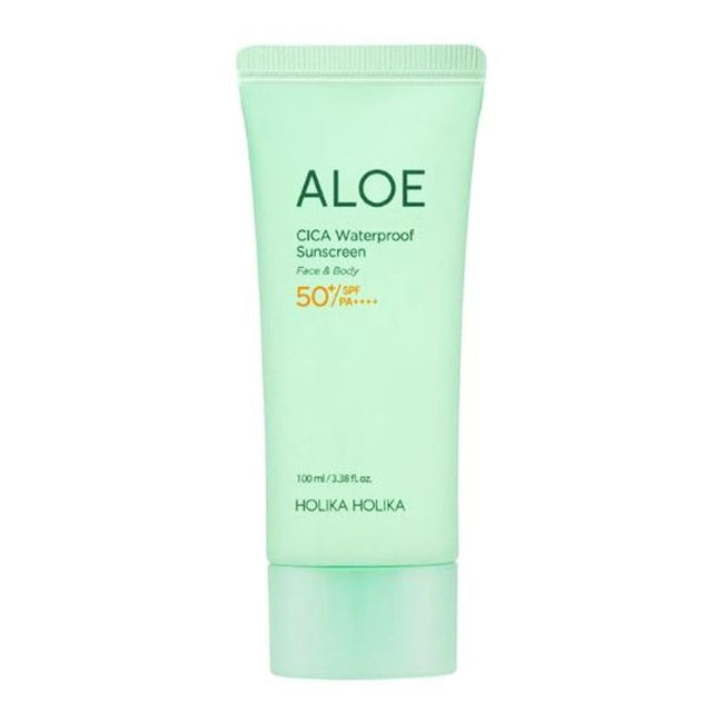 HOLIKA HOLIKA Aloe Cica Waterproof Sunscreen wodoodporny krem przeciwsłoneczny do ciała i twarzy SPF50+ PA++++ 100ml
