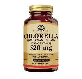 Solgar Chlorella 520mg suplement diety 100 kapsułek