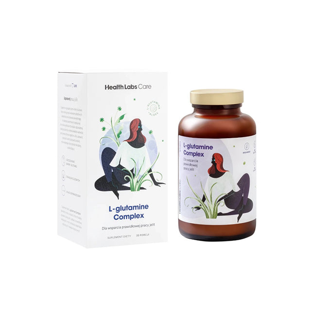 HealthLabs L-Glutamine Complex l-glutamina z aloesem suplement diety 210g