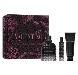 Valentino Uomo Born in Roma zestaw woda toaletowa spray 100ml + żel pod prysznic 75ml + woda toaletowa spray 15ml