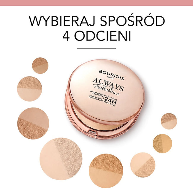 Bourjois Always Fabulous matujący puder w kompakcie z filtrem SPF