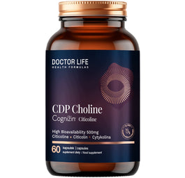 Doctor Life CDP Choline Cognizin Citicoline 500mg suplement diety 60 kapsułek