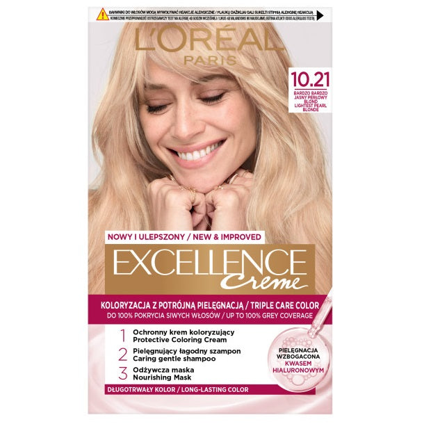 L'Oreal Paris Excellence Creme farba do włosów 10.21 Bardzo Bardzo Jasny Perłowy Blond