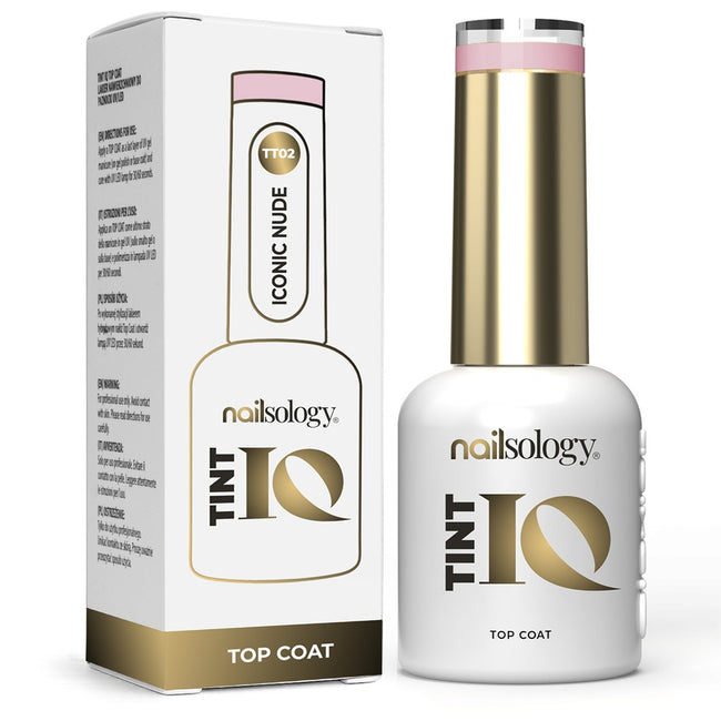 Clavier Nailsology Tint IQ Top Coat top hybrydowy TT02 Iconic Nude 8ml