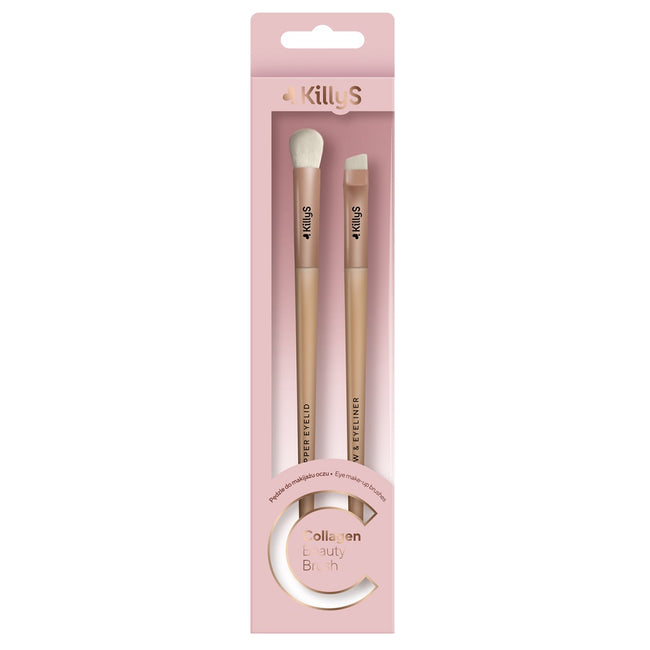 KillyS Collagen Beauty Brush pędzle do brwi i cieni 2szt