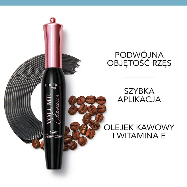 Bourjois Volume Glamour Ultra Volumateur pogrubiający i wydłużający tusz do rzęs z witaminą E 01 Black 12ml