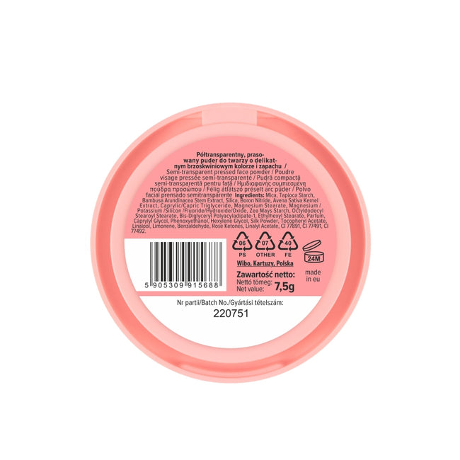 Lovely Peach Setting Pressed Powder półtransparentny prasowany puder