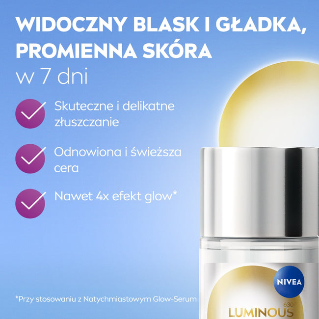Nivea Luminous630® Skin Glow glow-esencja w płynie 100ml