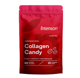 Intenson Collagen Candy suplement diety Truskawka 60 pastylek do ssania