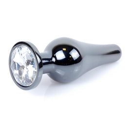 MyLove Butt Plug Collection Jewellery Dark Silver metalowy korek analny Clear