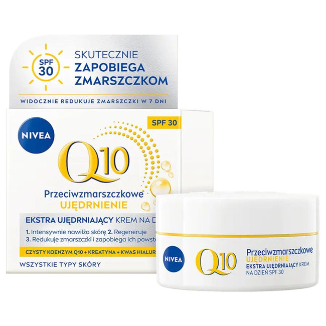 Nivea Q10 Ujędrnienie przeciwzmarszczkowy nawilżający krem na dzień SPF30 50ml
