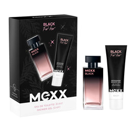 Mexx Black For Her zestaw woda toaletowa spray 30ml + żel pod prysznic 50ml