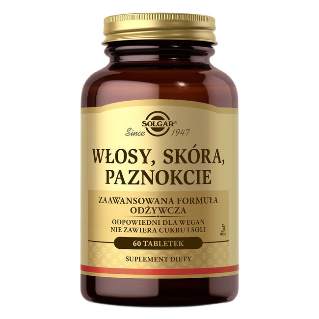 Solgar Włosy Skóra Paznokcie suplement diety 60 tabletek