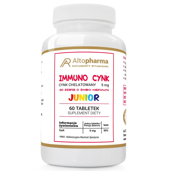 AltoPharma Immuno Cynk Junior suplement diety 60 tabletek