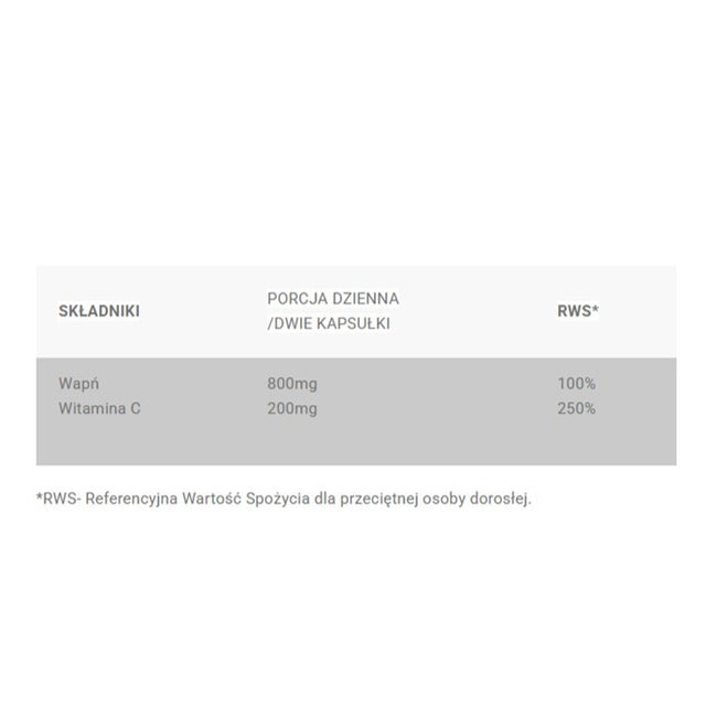 Progress Labs Calcium + Witamina C suplement diety 120 kapsułek