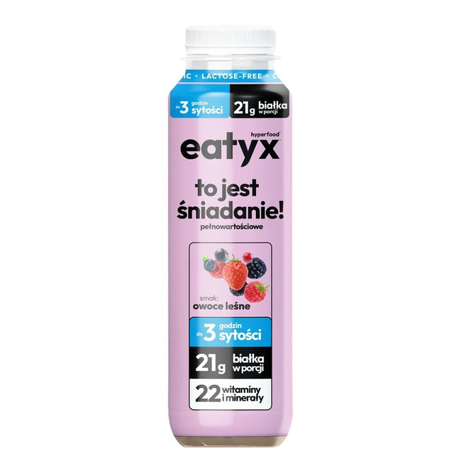 eatyx Zbilansowane pełnowartościowe śniadanie w płynie gotowe do spożycia Owoce Leśne 300ml