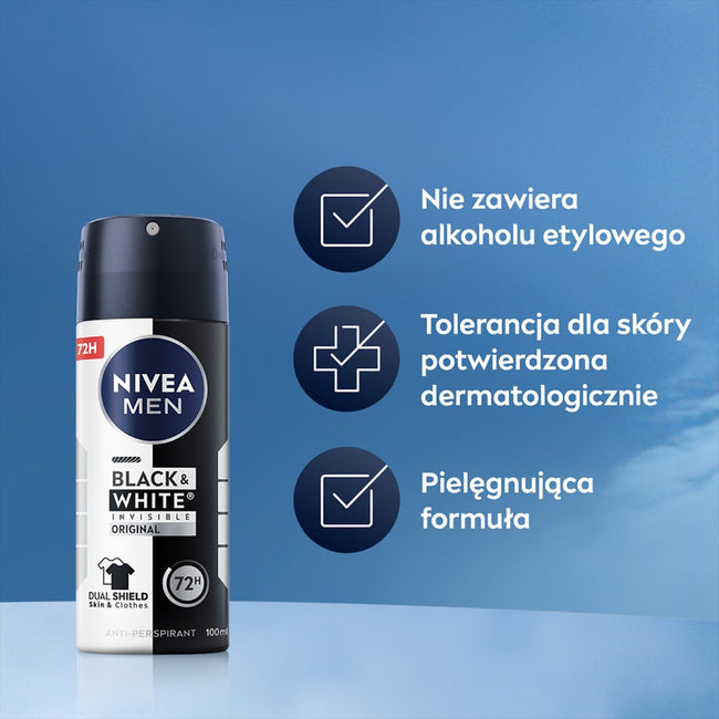 Nivea Men Black&White Invisible Original antyperspirant w sprayu 100ml
