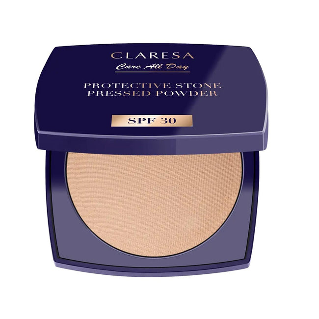 Claresa Protective Stone Pressed Powder puder prasowany utrwalający z filtrem SPF30