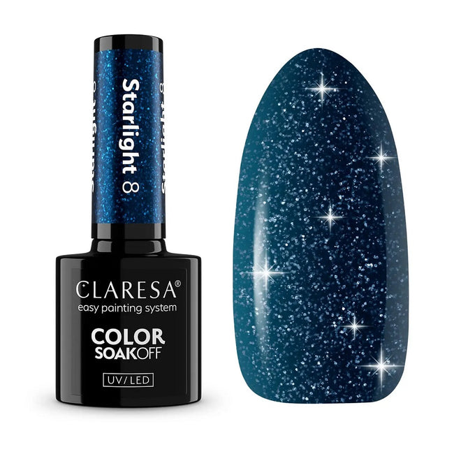 Claresa Color Soak Off UV/LED Starlight lakier hybrydowy 5g