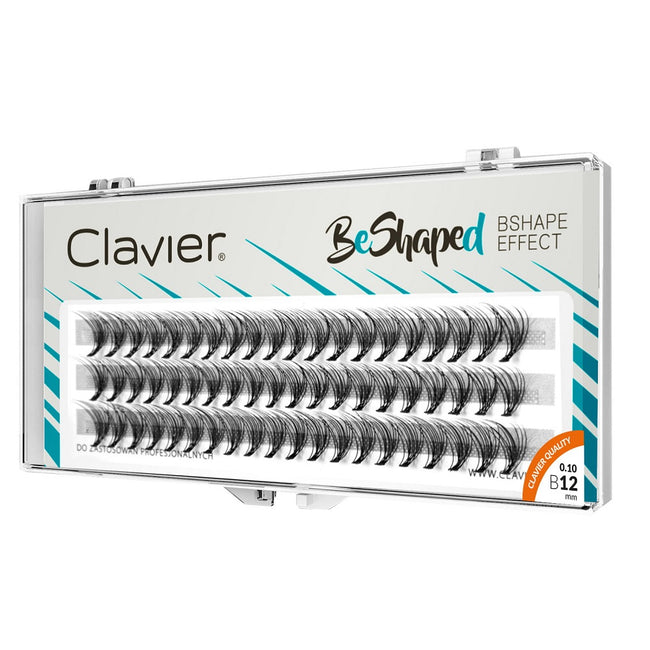 Clavier BeShaped jedwabne kępki rzęs skręt B 10D