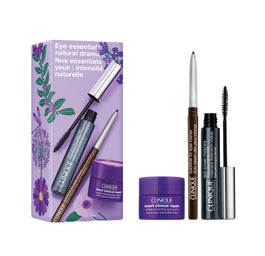 Clinique Eye Essentials: Natural Drama zestaw tusz do rzęs 6ml + kredka do oczu 0.14g + krem pod oczy 5ml