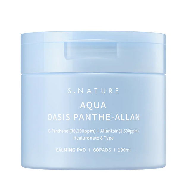 S.NATURE Aqua Oasis Panthe-Allan Calming Pad łagodzące płatki do twarzy 60szt