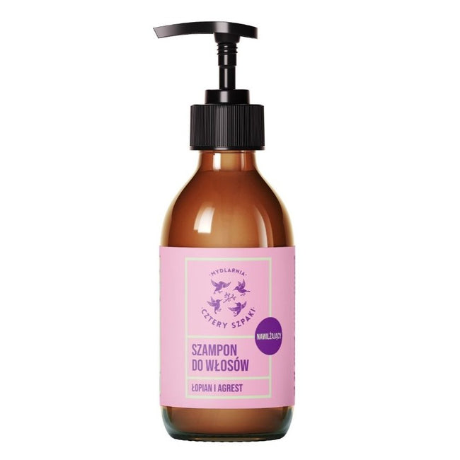 Mydlarnia Cztery Szpaki Szampon nawilżający Łopian i Agrest 300ml