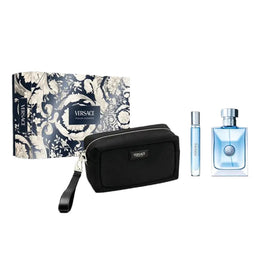 Versace Pour Homme zestaw woda toaletowa spray 100ml + woda toaletowa spray 10ml + kosmetyczka