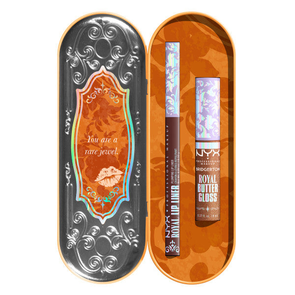 NYX Professional MakeUp Bridgerton Royal Treasures 2-Piece Lip Kit zestaw błyszczyk i konturówka
