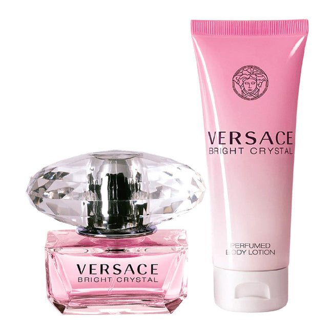 Versace Bright Crystal zestaw woda toaletowa spray 50ml + balsam do ciała 100ml