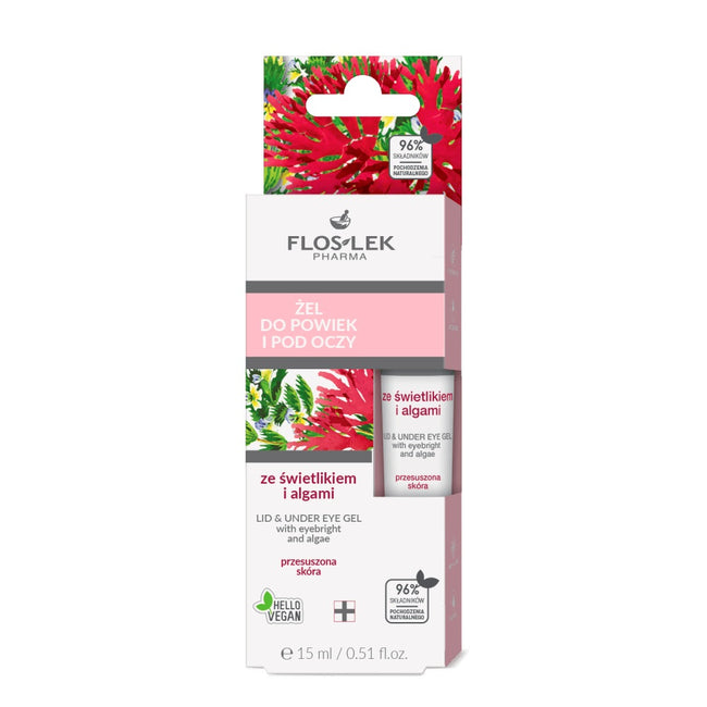 Floslek Żel do powiek i pod oczy ze świetlikiem i algami 15ml