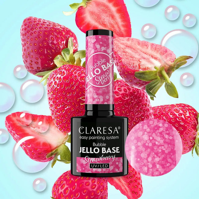Claresa Bubble Jello Base baza hybrydowa Strawberry 5g