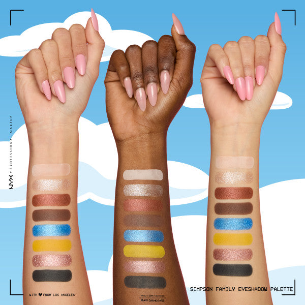 NYX Professional MakeUp Simpson Family Palette paleta cieni z mocnym pigmentem