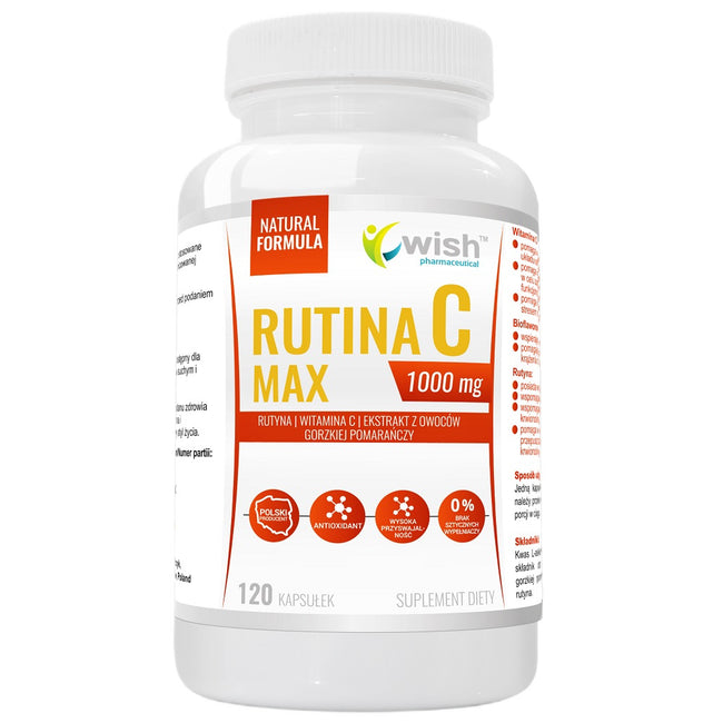 WISH Pharmaceutical Rutina C Max 1000mg suplement diety 120 kapsułek