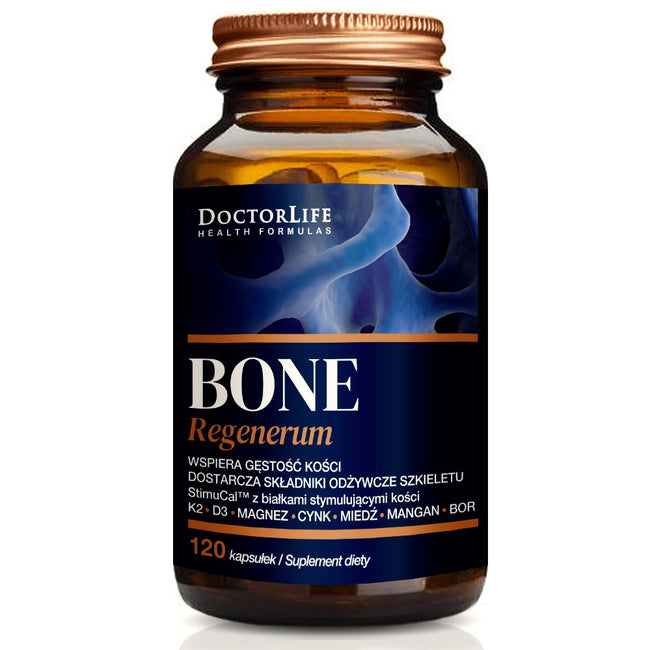 Doctor Life Bone Regenerum zaawansowany kompleks wapnia suplement diety 120 kapsułek