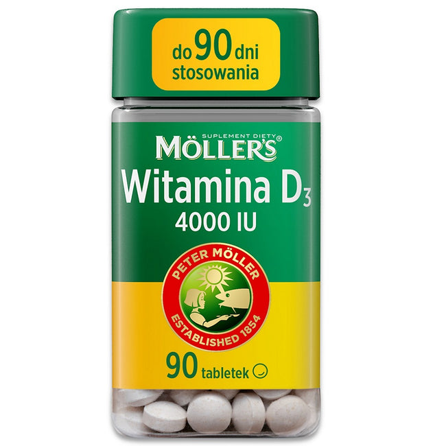 Möller's Witamina D3 4000 IU suplement diety 90 tabletek