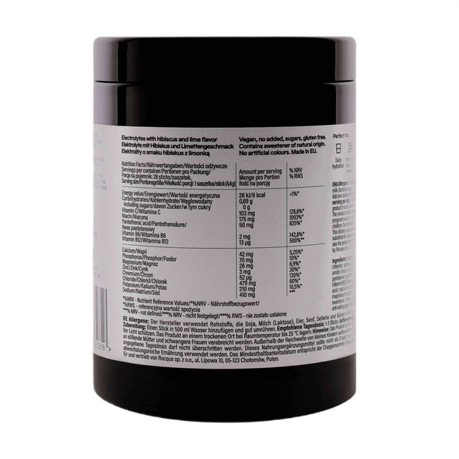 ROCQUE Hydrating Daily Electrolyte Blend nawadniająca mieszanka elektrolitów Hibiskus i Limonka 28x4g