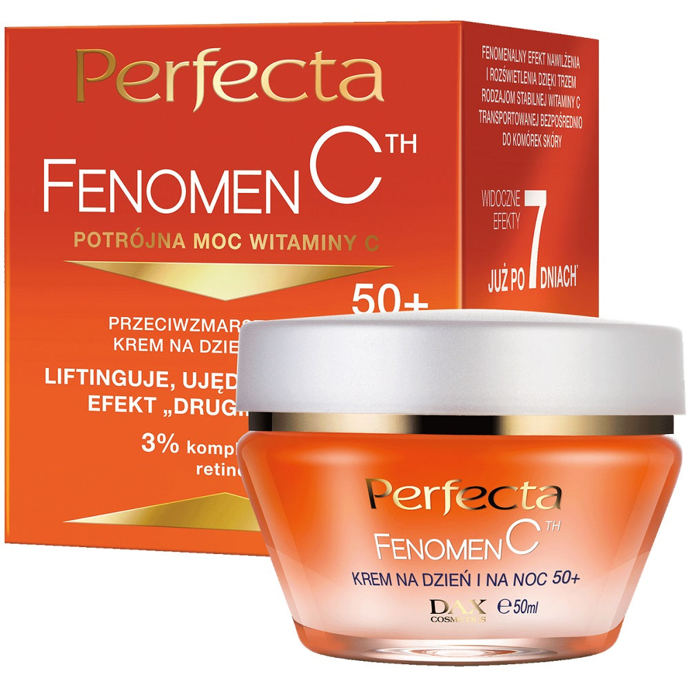 Крем для лица Perfecta Fenomen C 50+, против морщин, с витамином C, 50 мл