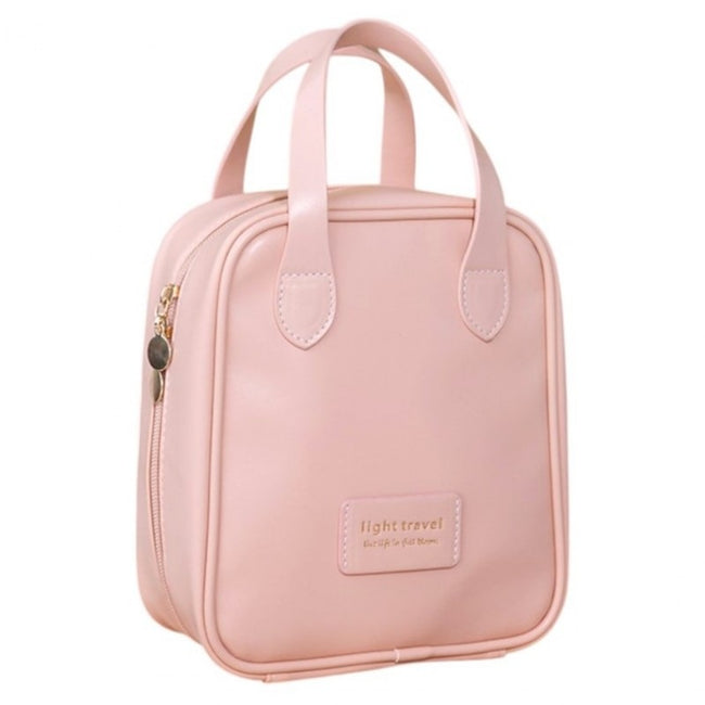 Ecarla Kosmetyczka organizer na kosmetyki z rączką Różowa KS128R