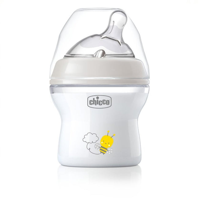 Chicco NaturalFeeling butelka plastikowa ze smoczkiem silikonowym przepływ wolny 0m+ 150ml