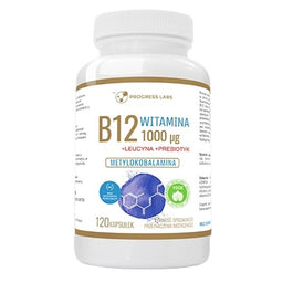 Progress Labs Witamina B12 1000 jednostek suplementy diety 120 kapsułek