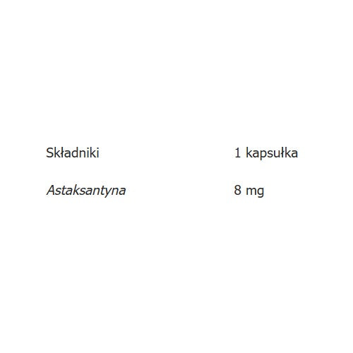 Aliness Naturalna Astaksantyna Nat Axtin 8mg suplement diety 60 kapsułek