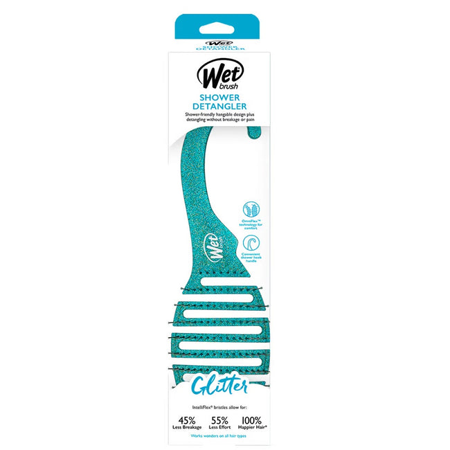 Wet Brush Shower Detangler szczotka do rozczesywania włosów pod prysznicem Teal Glitter