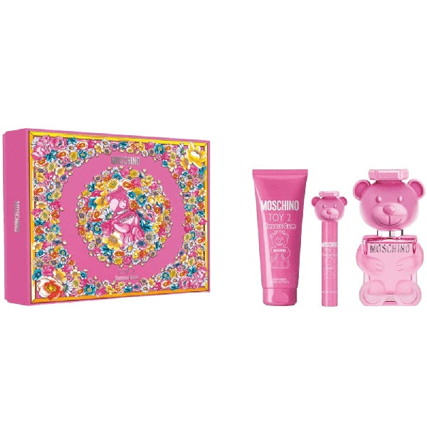 Moschino Toy 2 Bubble Gum zestaw woda toaletowa spray 100ml + balsam do ciała 100ml + woda toaletowa spray 10ml