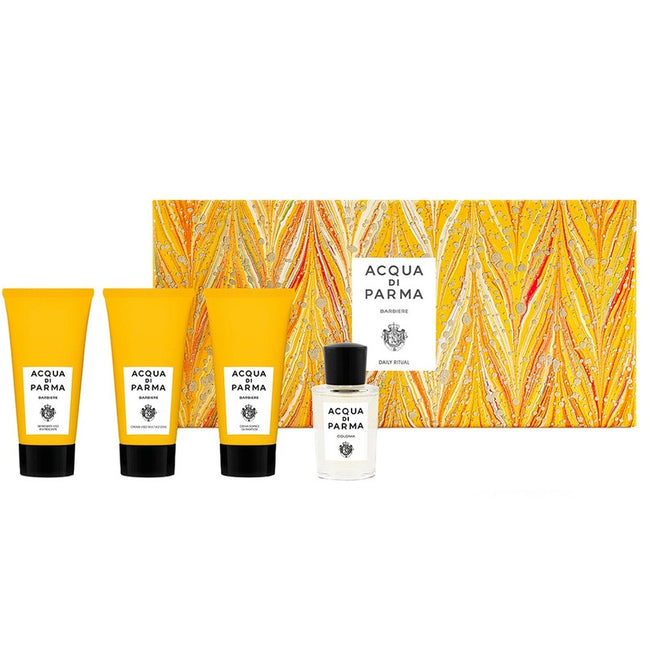 Acqua di Parma Barbiere Daily Ritual zestaw Colonia woda kolońska 20ml + żel do mycia twarzy 40ml + krem do golenia 40ml + krem do twarzy 40ml